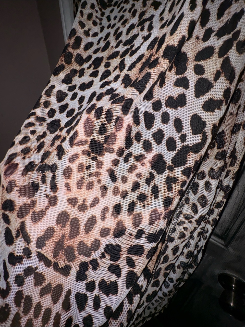 Discreet Leopard Print Swim Coverup.